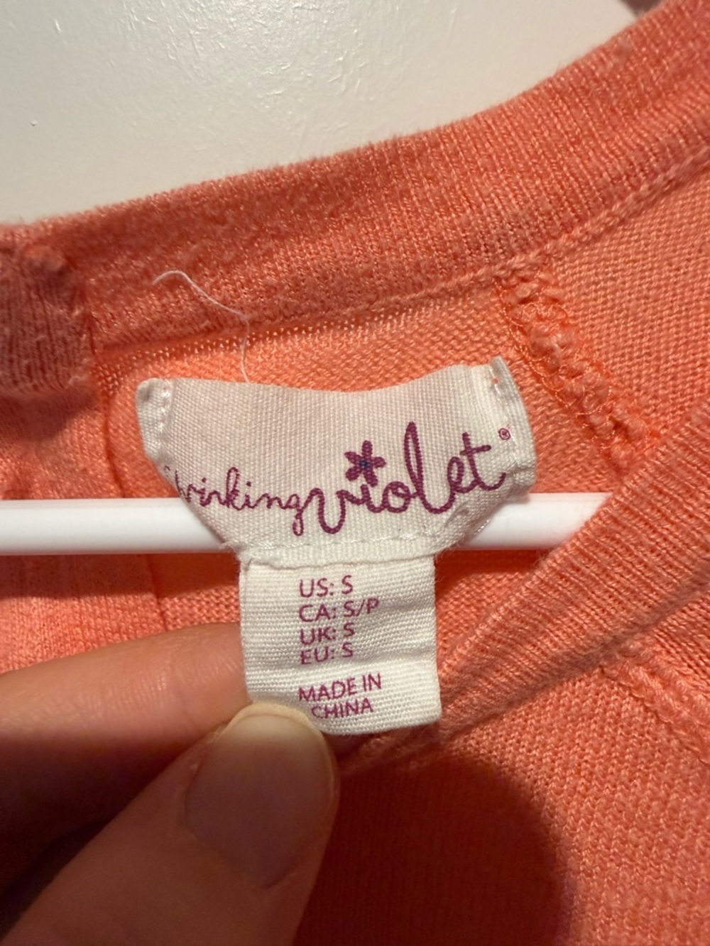 Coral Lightweight Knit Sweater with Zipper detail on back - Picture 3 of 3